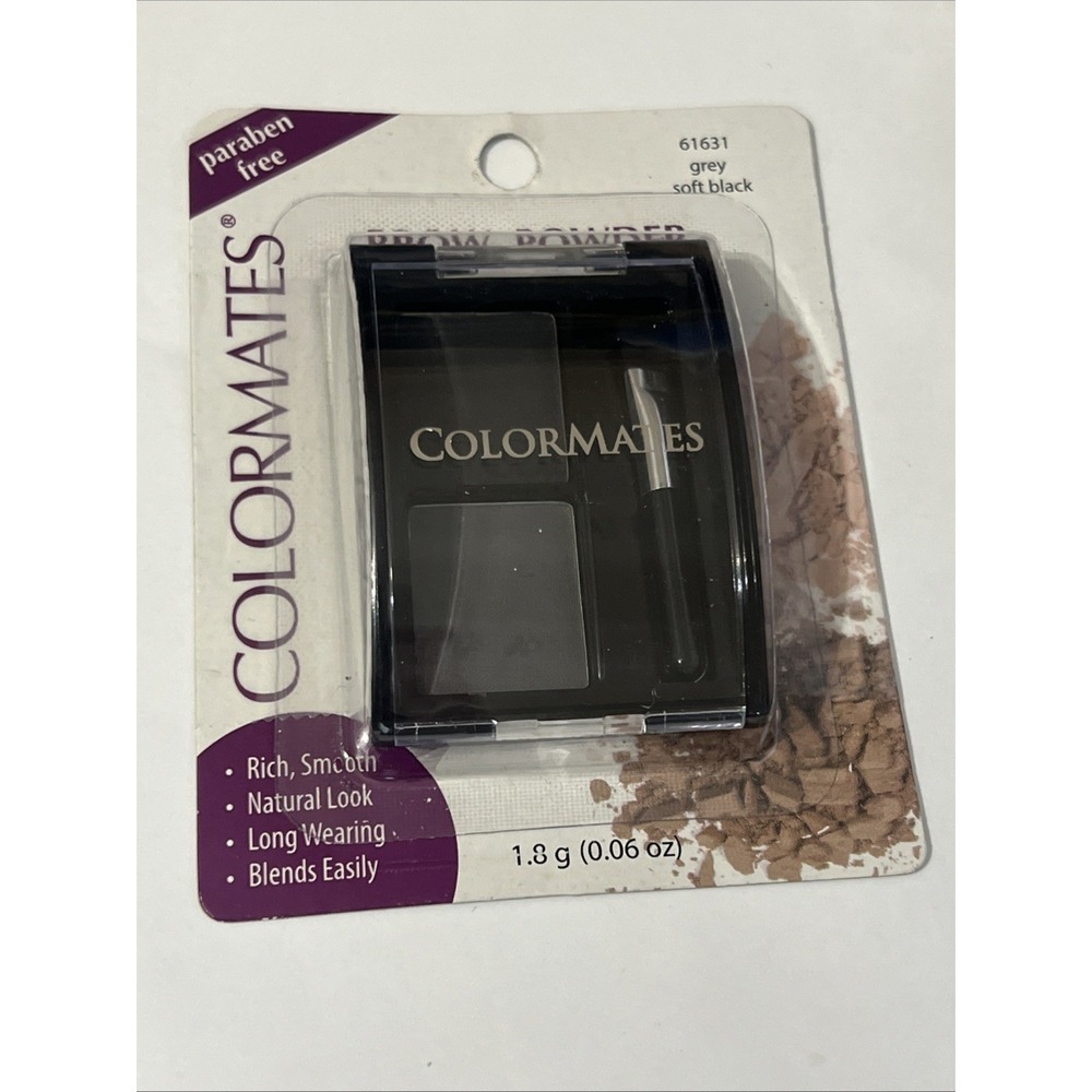 Colormates Eyebrow Powder Grey‎ Soft Black 61631 0.06 oz